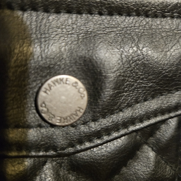 Hawke & Co Outfitter Faux Leather Jacket Youth Size 3 T Sherpa Lined - Picture 6 of 7